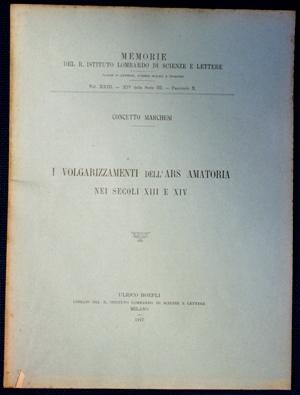 I volgarizzamenti dell Ars Amatoria nei secoli XIII e XIV