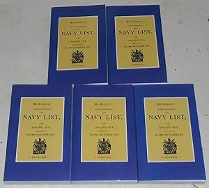 Bild des Verkufers fr The Navy List, for January, 1919 Corrected to the18th December, 1918 [5 Volume Set] zum Verkauf von Besleys Books  PBFA