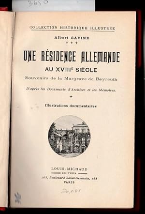 Une Residence Allemande Au XV111 Siecle.