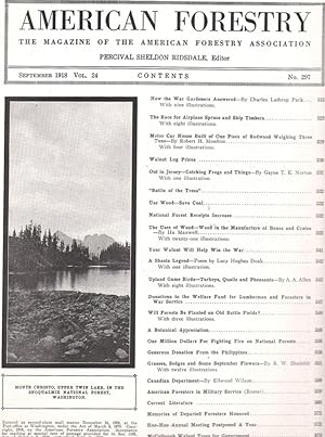 American Forestry September 1918 Volume 24 . Number 297. Deaqusitioned -San Diego State Universit...