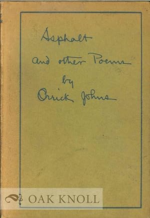 Seller image for ASPHALT AND OTHER POEMS for sale by Oak Knoll Books, ABAA, ILAB