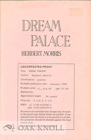 Seller image for DREAM PALACE for sale by Oak Knoll Books, ABAA, ILAB