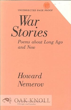 Seller image for WAR STORIES, POEMS ABOUT LONG AGO AND NOW for sale by Oak Knoll Books, ABAA, ILAB