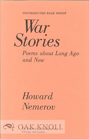 Seller image for WAR STORIES, POEMS ABOUT LONG AGO AND NOW for sale by Oak Knoll Books, ABAA, ILAB