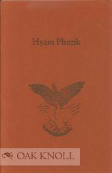 EXHIBITION: THE HYAM PLUTZIK ARCHIVE 5 DECEMBER 1982-5 JUNE 1983.|AN