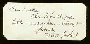 Seller image for Autograph Letter Signed for sale by Between the Covers-Rare Books, Inc. ABAA