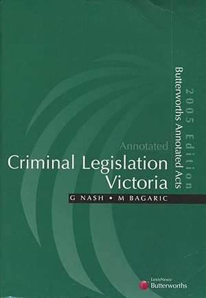 Immagine del venditore per Bourke's Criminal Law Victoria 2005. venduto da Lost and Found Books