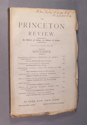 The Princeton Review. By Whom, all things; for Whom, all things. Fifty-Fifth Year. November.