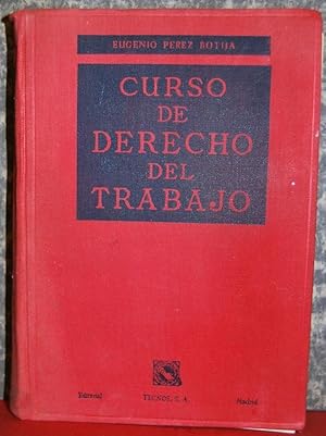 Imagen del vendedor de CURSO DE DERECHO DEL TRABAJO a la venta por Fbula Libros (Librera Jimnez-Bravo)