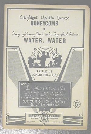 Bild des Verkufers fr Honeycomb / Water, Water. Sheet Music. zum Verkauf von The Book Firm
