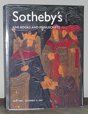 Sotheby's Fine Books and Manuscripts, Including Americana Wednesday, December 12, 2001