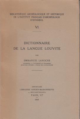 Seller image for Dictionnaire de la Langue Louvite. for sale by Berkelouw Rare Books