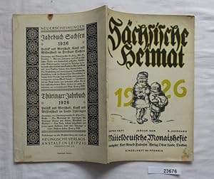 Bild des Verkufers fr Schsische Heimat - Mitteldeutsche Monatshefte 4. Heft - 9. Jahrgang zum Verkauf von Versandhandel fr Sammler