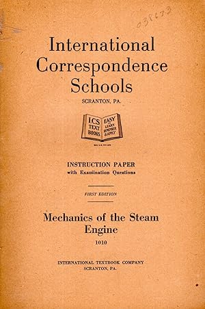 Seller image for Mechanics of the Steam Engine: Instruction Paper with Examination Questions (#1010) for sale by Dorley House Books, Inc.