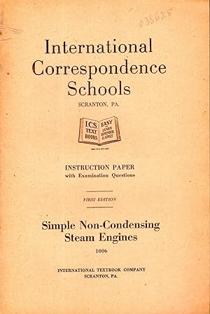 Image du vendeur pour Simple Non-Condensing Steam Engines: Instruction Paper with Examination Questions (#1006) mis en vente par Dorley House Books, Inc.
