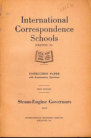 Seller image for Steam-Engine Governors: Instruction Paper with Examination Questions (#1011) for sale by Dorley House Books, Inc.