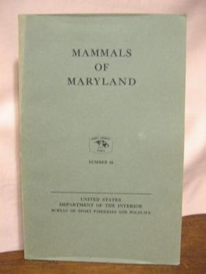 MAMMALS OF MARYLAND: NORTH AMERICAN FAUNA NO. 66
