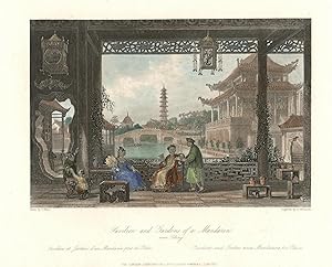 Image du vendeur pour Pavilion & Gardens of a Mandarin Near Peking, China - a Fine Hand Coloured Engraving mis en vente par K Books Ltd ABA ILAB