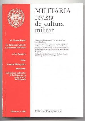 MILITARIA: REVISTA DE CULTURA MILITAR. NUMERO 4 - 1992.
