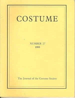 Costume Number 27 1993. The Journal of the Costume Society