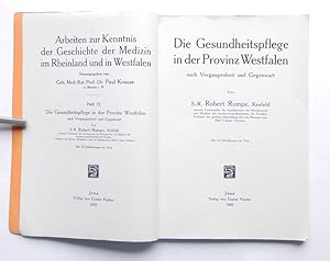 Seller image for Die Gesundheitspflege in der Provinz Westfalen nach Vergangenheit und Gegenwart. for sale by Buch- und Kunst-Antiquariat Flotow GmbH