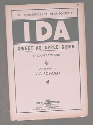 Imagen del vendedor de Ida, Sweet as Apple Cider. Sheet Music. a la venta por The Book Firm
