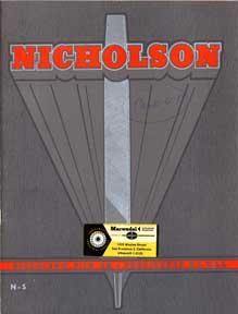 Nicholson File Company. Files and Rasps Catalog.