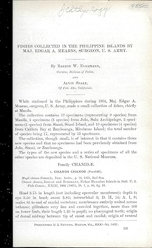 Image du vendeur pour FISHES COLLECTED IN THE PHILIPPINE ISLANDS BY MAJ. EDGAR A MEARNS, SURGEON, U. S. ARMY. mis en vente par Legacy Books