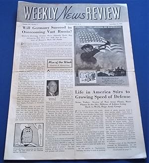 Immagine del venditore per Weekly News Review (September 12, 1941) Headline: Will Germany Succeed in Overcoming Vast Russia? venduto da Bloomsbury Books