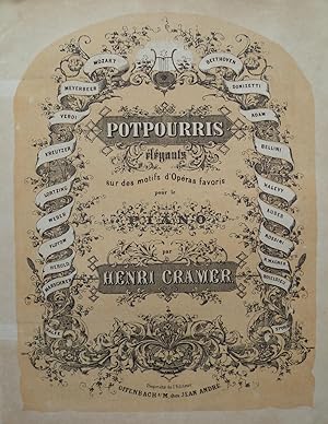 Immagine del venditore per Potpourris lgantes sur des motifs d'Opras favoris pour le Piano [Nos. 28, 101, 132, 18, 1, 66, and 73] venduto da J & J LUBRANO MUSIC ANTIQUARIANS LLC