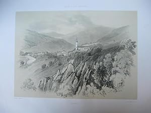 Bild des Verkufers fr Forbach", getnte Lithographie von L. Sabatier, gezeichnet von J. Coignet, aus der Serie:"Bade & ses environs", zum Verkauf von Antiquariat Im Baldreit