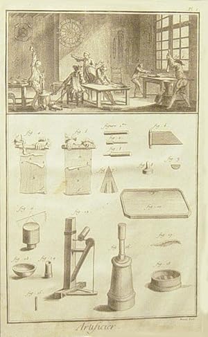 Artificier. Contenant Sept Plaches. [Pyrotechnist. Containing Seven Plates]