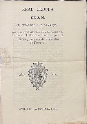 Real Cedula de S. M, y Señores del Consejo por la Qual se aprueban y mandan observar las Nuevas O...