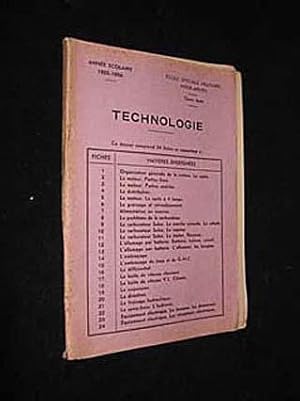 Seller image for Technologie (Cours auto, anne scolaire 1955-1956) for sale by Abraxas-libris