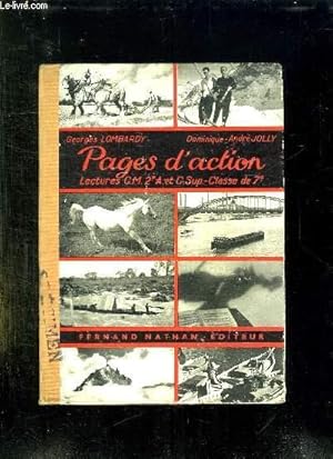 Immagine del venditore per PAGES D ACTION. LECTURES COURS MOYEN ET SUPERIEUR CLASSE DE 7e. venduto da Le-Livre