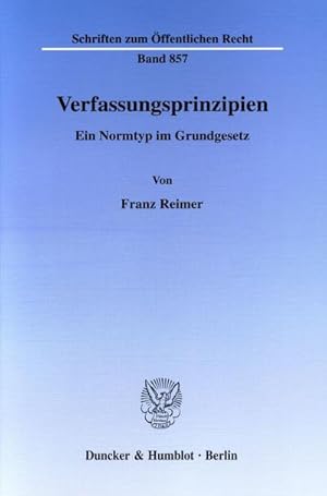 Immagine del venditore per Verfassungsprinzipien. : Ein Normtyp im Grundgesetz. venduto da AHA-BUCH GmbH