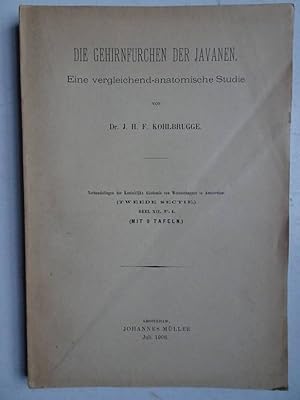 Seller image for Die Gehirnfurchen der Javanen. Eine vergleichend-anatomische Studie. Verhandelingen der Koninklijke Akademie van Wetenschappen te Amsterdam (tweede sectie, deel XII. no. 4), miet 9 Tafeln. for sale by Antiquariaat De Boekenbeurs