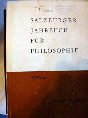 Seller image for Salzburger Jahrbuch fr Philosophie XIV / 1970 for sale by Herr Klaus Dieter Boettcher