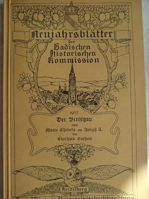 Imagen del vendedor de Neujahrsbltter der Badischen historischen Kommission Neue Folge 10: Der Breisgau unter Maria Theresia und Joseph II. a la venta por Herr Klaus Dieter Boettcher