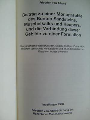 Beitrag zu einer Monographie des Bunten Sandsteins,Muschelkalks und Keupers,und die Verbindung di...