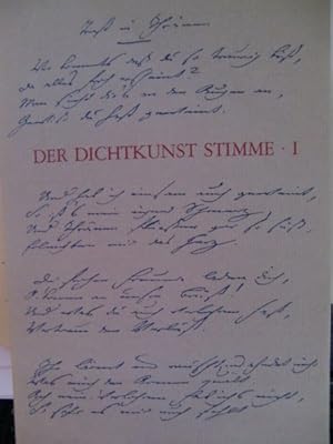 Der Dichtkunst Stimme. Bd. 1