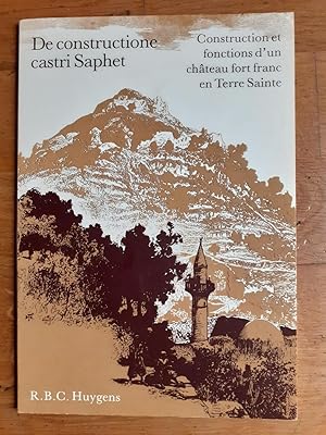 Imagen del vendedor de DE CONSTRUCTIONE CASTRI SAPHET. Construction et fonctions d un chteau fort franc en Terre Sainte. a la venta por Librairie Sainte-Marie