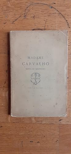 Seller image for Mme CARVALHO. Notes et souvenirs. for sale by Librairie Sainte-Marie