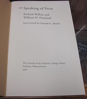 Seller image for SPEAKING OF FROST for sale by Parnassus Book Service, Inc