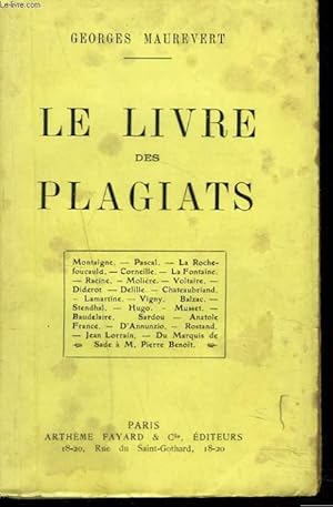 Seller image for LE LIVRE DES PLAGIATS for sale by Le-Livre
