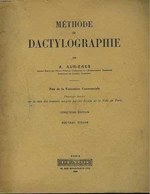 Seller image for METHODE DE DACTYLOGRAPHIE. for sale by Le-Livre