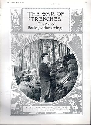 Seller image for PRINT: "The War of Trenches: The Art of Battle By Burrowing". from The Graphic: An Illustrated Weekly Newspaper, April 24, 1915 for sale by Dorley House Books, Inc.