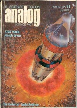Bild des Verkufers fr ANALOG Science Fiction/ Science Fact: October, Oct. 1975 ("Star Probe") zum Verkauf von Books from the Crypt