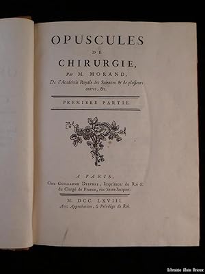 Image du vendeur pour Opuscules de chirurgie mis en vente par Librairie Alain Brieux