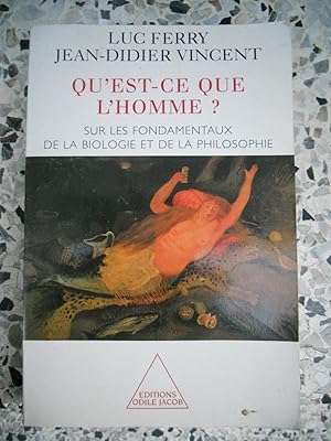 Imagen del vendedor de Qu'est-ce que l'homme ? - Sur les fondamentaux de la biologie et de la philosophie a la venta por Frederic Delbos